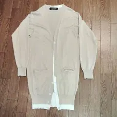 ロングカーディガン ポールスミス ベージュ M 綿ニット