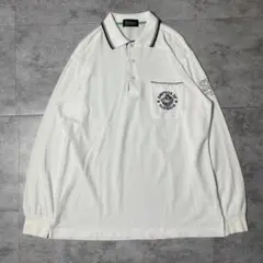 SIMPSON SPORTS CASUAL 長袖ポロシャツ ロゴ刺繍 ホワイトのサムネイル