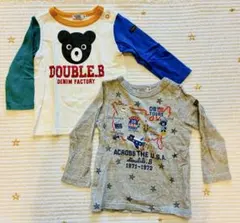 DOUBLE.B カットソー2点セット 90cm