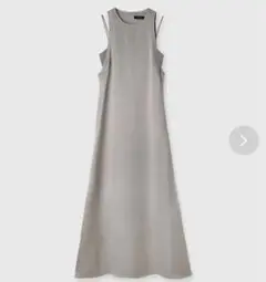 新品未使用anuans（アニュアンス）サテンアメスリワンピース ライトグレー