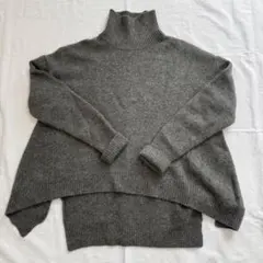 IENA ウール カシミア ワイド スリット タートルネック ニット セーター