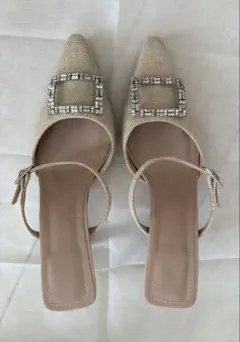 herlipto Linen Blend Crystal Mules 37 - メルカリ