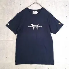 日本製 ラブラドールレトリバー Tシャツ S 紺 犬 ロゴ ネイビー アメカジのサムネイル