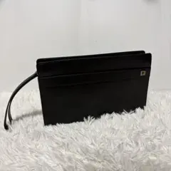 【美品】dunhill メンズ セカンドバッグ クラッチバッグ ブラック