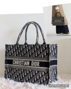 こすけ様専用 極美品！Dior Book Tote バッグ ミディアム ブルー