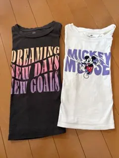 ダークグレー＆ホワイト Tシャツ 2枚セット