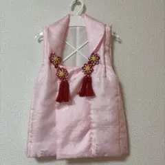 ピンク 被布 単品 花モチーフ付き 七五三