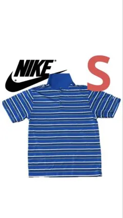 NIKE GOLF 青 ストライプ シャツ