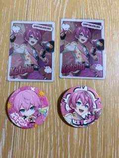 AMPTAK×COLORS けちゃ レインボーロード中77% 缶バッジ カード