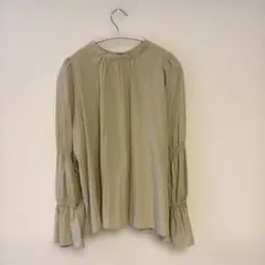 2wayシャーリングスリーブブラウス