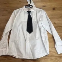 ホワイトタキシードシャツ ネクタイ付き