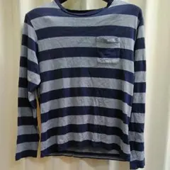 バックナンバートップス/男女兼用/長袖Tシャツ/Mサイズ/ボーダー