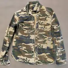ザラ　ZARAMAN　迷彩シャツ　ダメージ加工のサムネイル