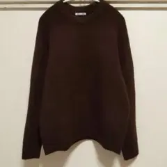 GU パフニットプルオーバー　ダークブラウン　Mサイズ