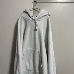ホワイトグレー　パーカー　XXL 肉厚　無地