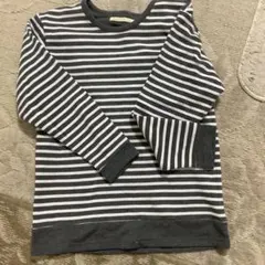 ストライプポケット付き長袖トレーナー