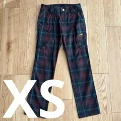 KISS MARK ゴルフパンツ ブラウン グリーン チェック柄 150cm