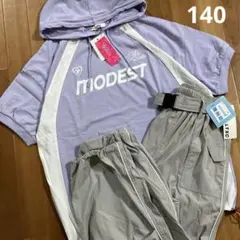 新品♡PINK-latte&LTXC パーカー&撥水ナイロンパンツ 140