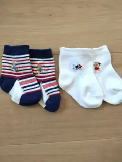 Familiaファミリア　ベビー靴下2足セット　　1ヶ月〜