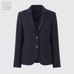 美品◇UNIQLO ストレッチテーラードジャケット　ネイビー