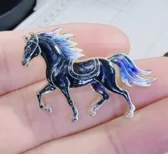 2026午年開運　幸運　馬 ブローチ ウマ 干支お守り エレガント　アクセサリー