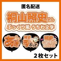 【匿名配送】2枚セット 桐山照史 WEST. ぷっくりファンサうちわ文字