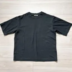 ユニクロU エアリズムコットンオーバーサイズ五分袖Tシャツ グリーン　サイズL