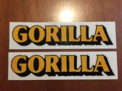 ゴリラ　タンクデカール 山吹色