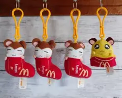 ハム太郎　マクドナルド　ねてるくん×3 ちび丸ちゃん　ぬいぐるみセット