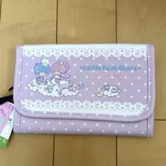 【新品・タグ付】リトルツインスターズ マルチケース キキ＆ララ 多収納ポーチ
