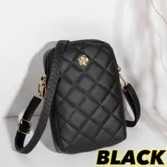 スマホショルダー 大人系　ショルダーバッグ ブラック　スマホ　軽量　小物入れ