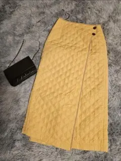 キルティングスカート ロングスカート