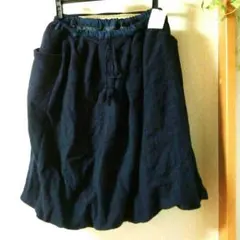 60%OFF以下！新品タグ付 as know as 紺色 ウール スカート