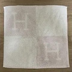 HERMES ピンク ホワイト タオルハンカチ