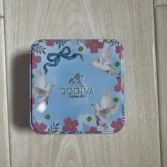 GODIVA チョコレート缶 花と鳩デザイン