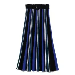 ミラオーウェン パネル切替ニットスカート