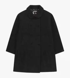 Coyseio ウール混紡 ダブルブレストコート ブラック