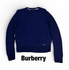 BURBERRY バーバリー　ネイビー クルーネック ニットセーターのサムネイル