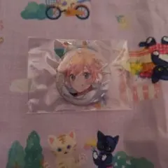 鏡音レン　缶バッジ　雪ミクスカイタウン
