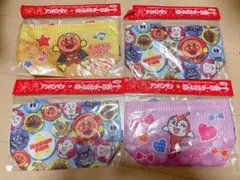 アンパンマン(● ̍̑● ̍̑●)ボトルホルダー付きトート4点セット 巾着袋