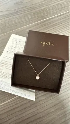 agete ネックレス ピンク 箱・販売証明書付き