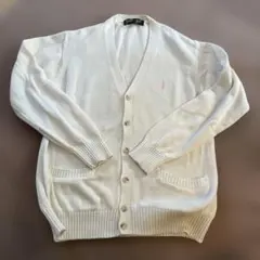 EAST BOY ホワイト Vネック カーディガン