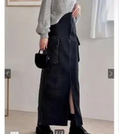 GRL カーゴデニムスカート qu17 Sサイズ