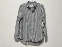 Prit プリット リネン100%ストライプシャツ 美品 ナチュラルのサムネイル