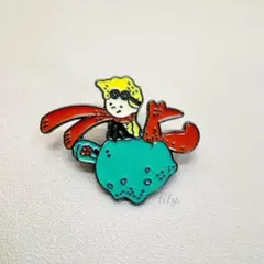 【ピンバッジ】星の王子さま⑥ ★ キツネさんと一緒