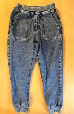 GU デニム調ストレッチジョガーパンツ 130