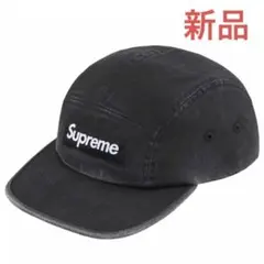 新品 Supreme Washed Chino Twill Camp Cap 黒