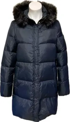 美品☆バックナンバーBACK NUMBER ファー付フードのダウンコート黒M☆