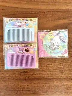 セブンイレブン　サンリオオリジナルコーム ２点　キャラクター缶ミラー１点