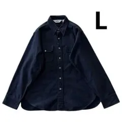 80s 90s USA製 Woolrich コットンシャツ L 紺